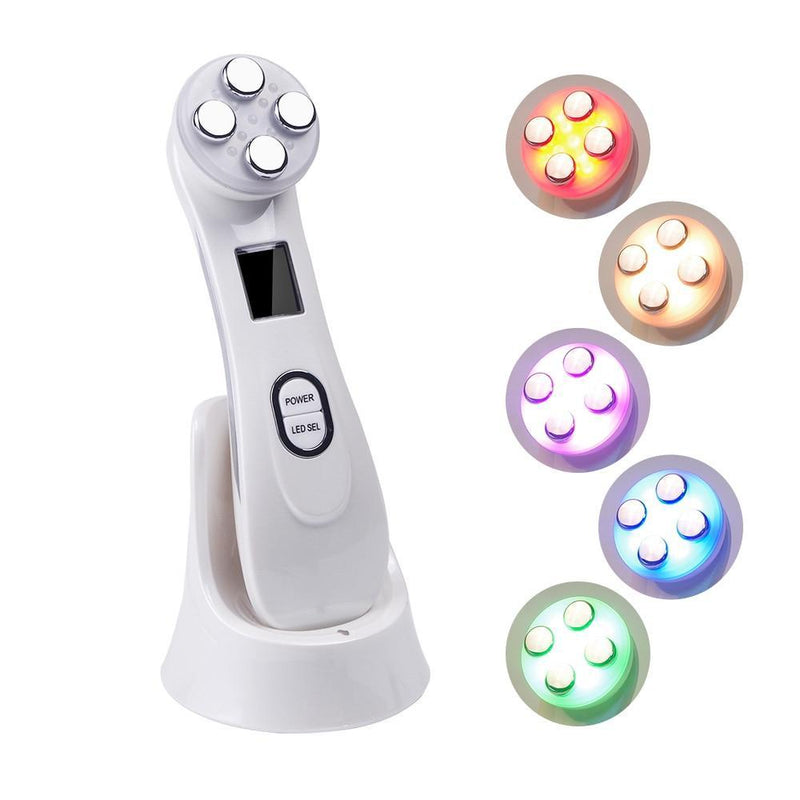 Led Phototherapy and Radiofrequency Facial Treatment Device - 5 in 1